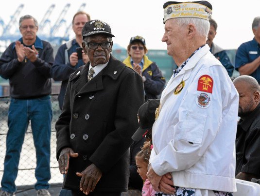 USS Iowa in San Pedro hosts last black survivor of Pearl Harbor attack