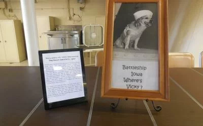 Aboard the USS Iowa searching for a charming mutt named Vicky