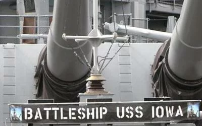 Historic Battleship In Port Of LA Getting Ready For Overnight Guests