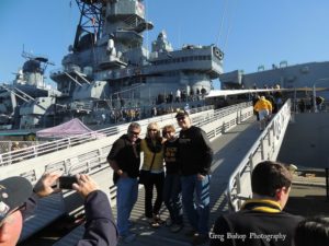 Battleship IOWA visited by Iowa St fans