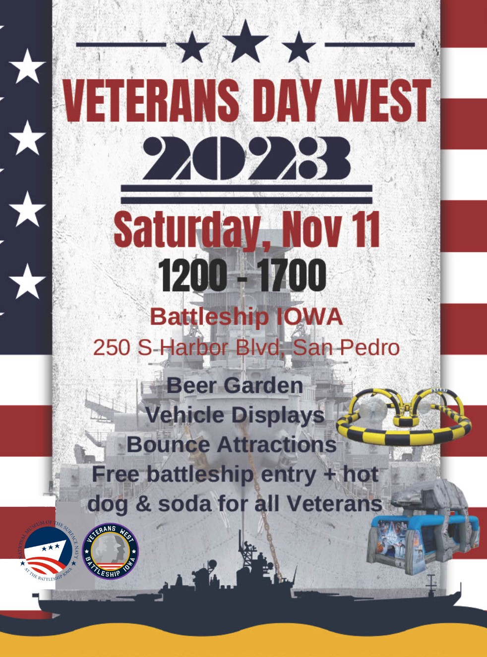 Veterans Day Events at Battleship IOWA Battleship USS Iowa Museum