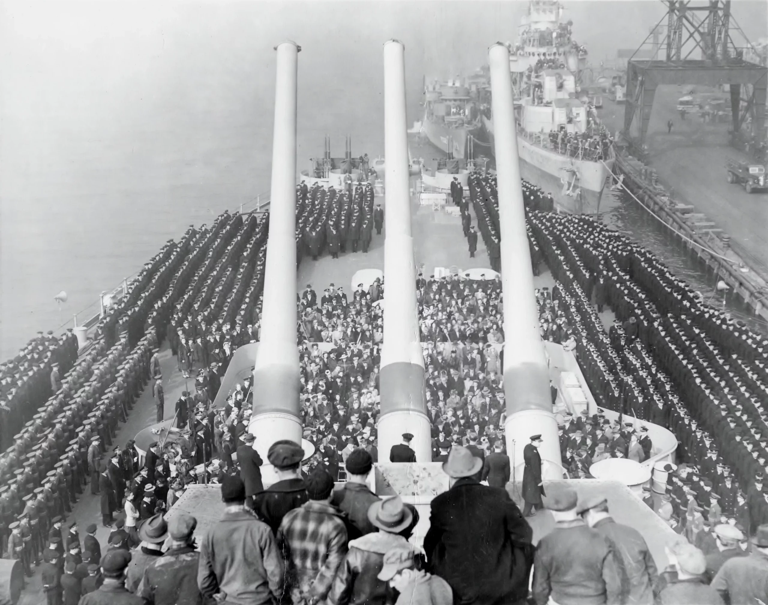 Iowa-commissioning-ceremony-ships-company-salutes-the-colors-2-22-43-USN-37551-a