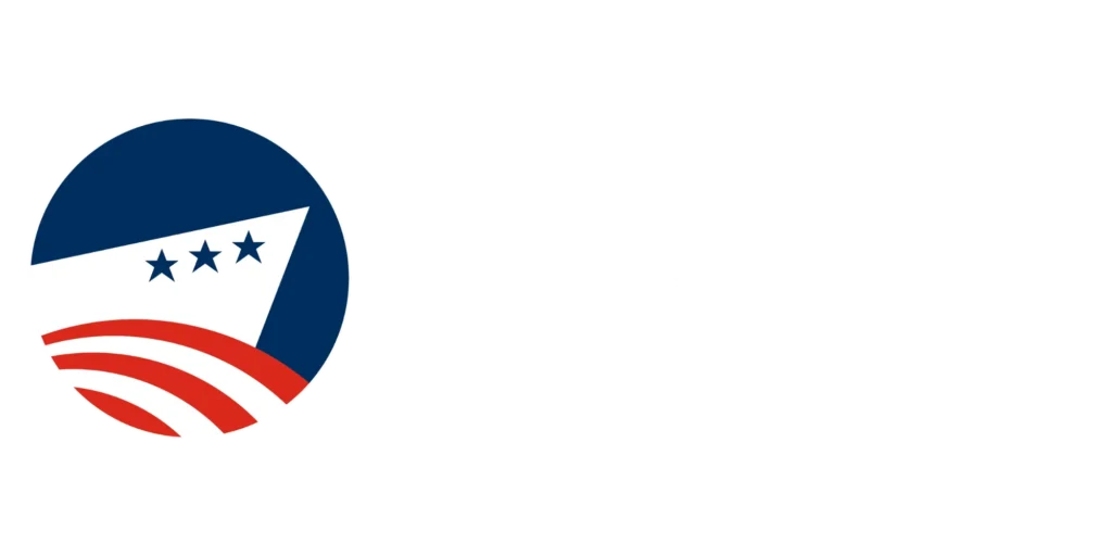 Logo with a stylized white battleship, blue circle background, two blue stars, and red stripes. Text reads: Battleship IOWA Home of National Museum of the Surface Navy.. Logo with a stylized white battleship, blue circle background, two blue stars, and red stripes. Text reads: Battleship IOWA Home of National Museum of the Surface Navy..