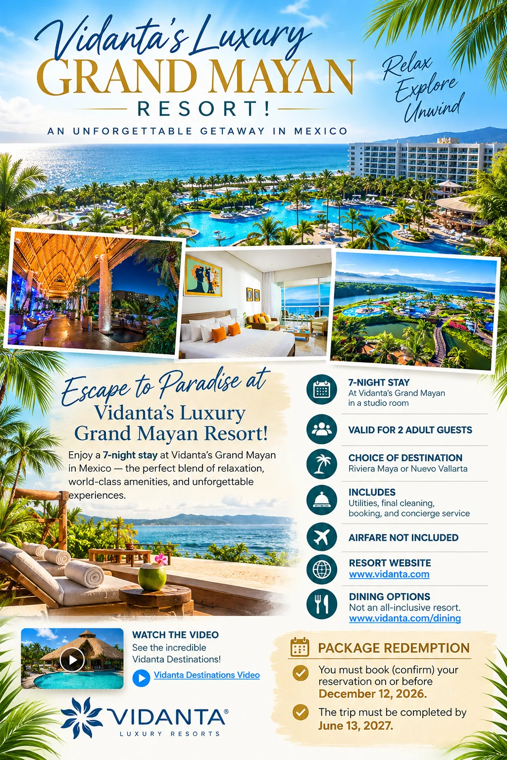 Win a Mexican vacation! Modern building with a sign reading Harbor Commissioners VOTE, featuring glass windows, a large anchor sculpture, and people walking outside under a blue sky.